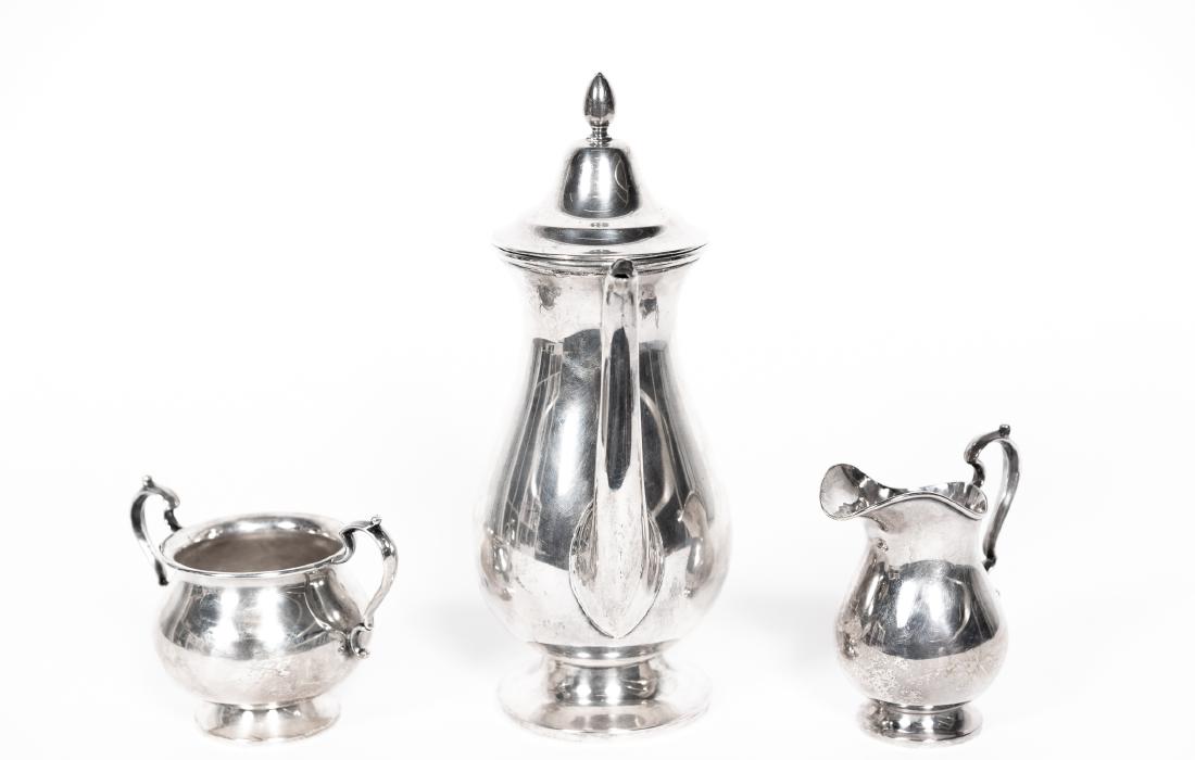 Fisher Three Piece Sterling Tea Set (1 of 7)