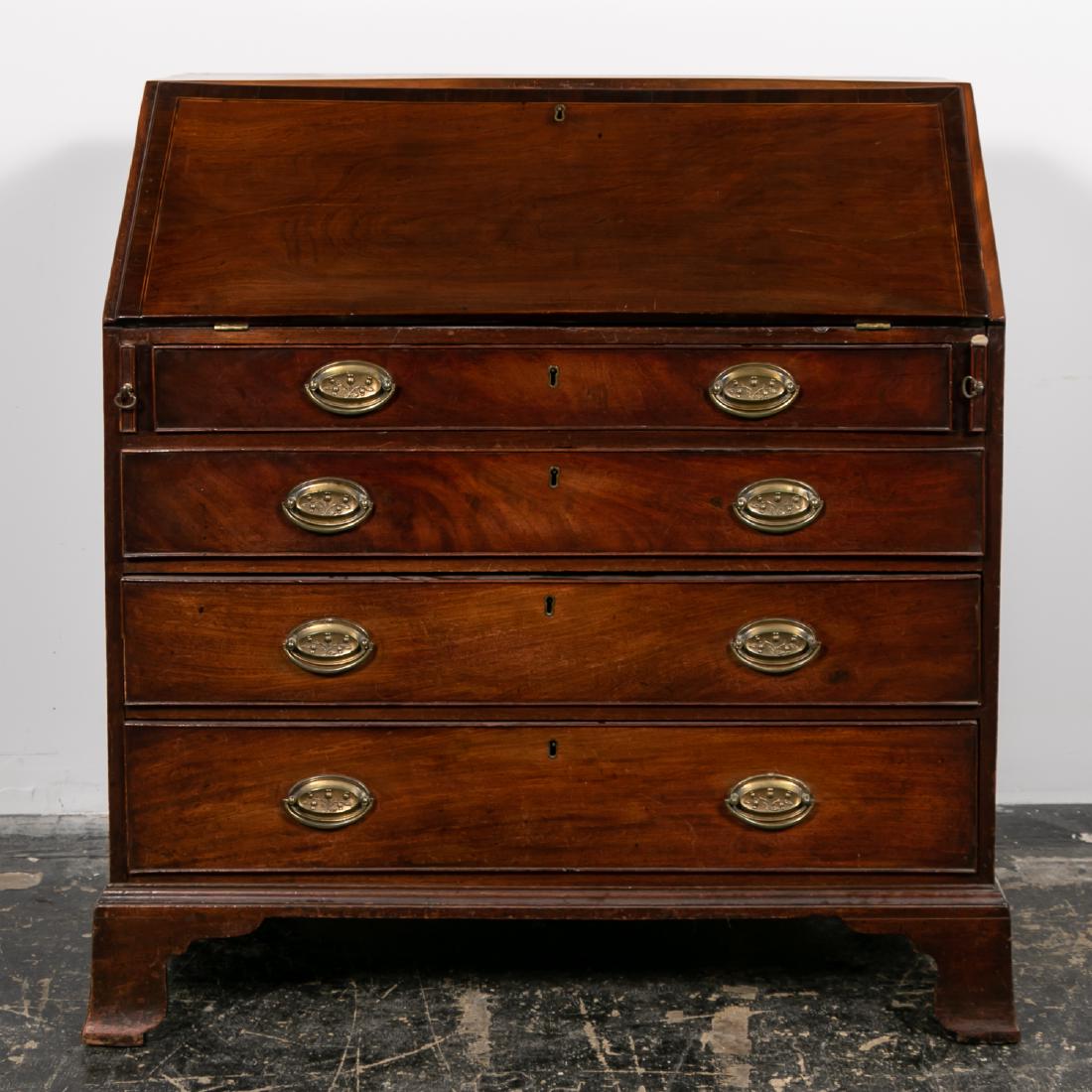 E. 19th C. English Mahogany Drop Front Desk (1 of 11)
