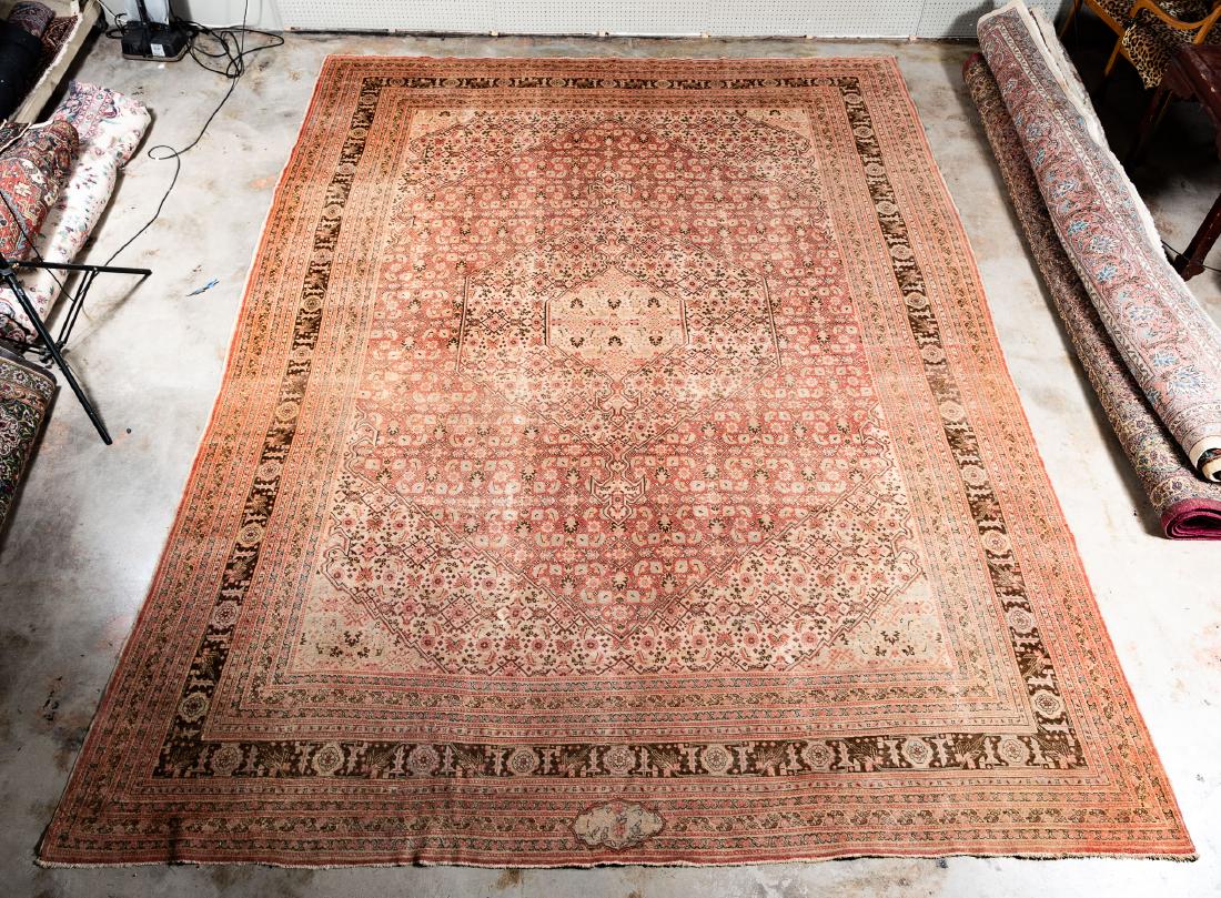 Hand Woven Tabriz Rug or Carpet, 10' 10" x 14' 3" (1 of 5)