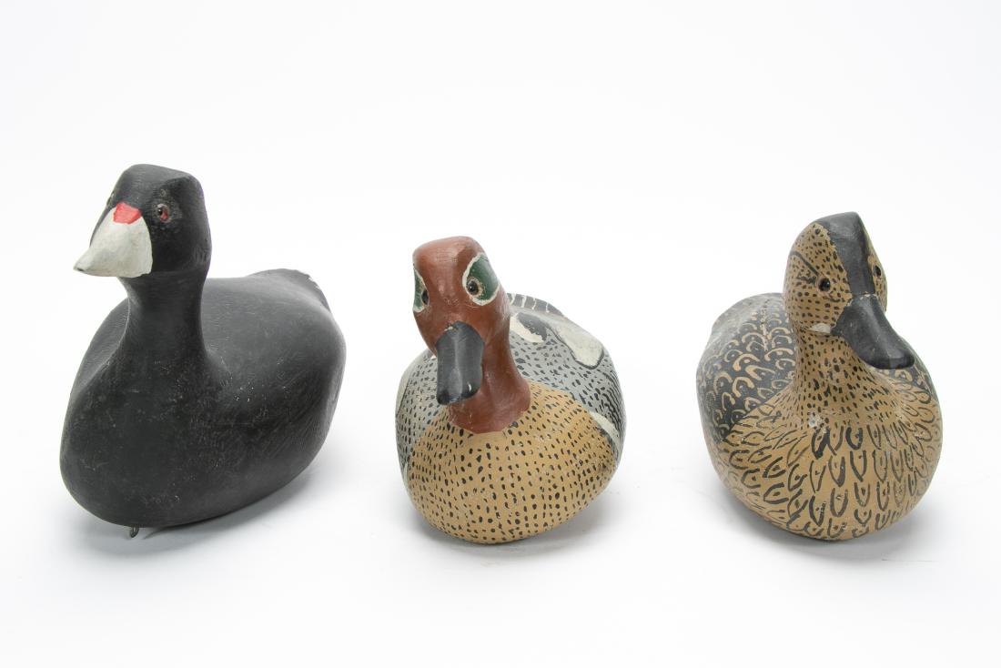 Group, Three Painted Wood Duck Decoys (1 of 16)