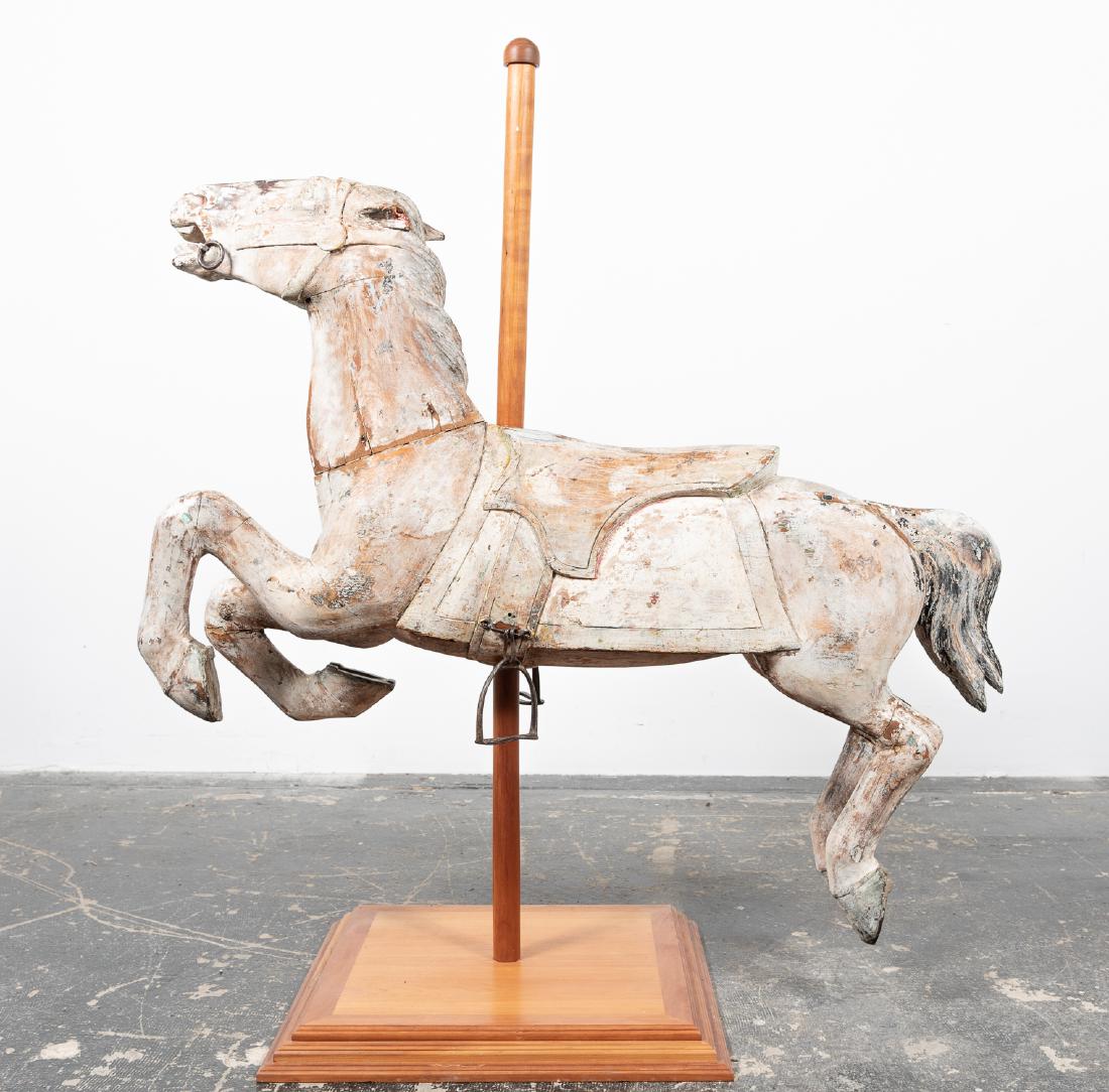 Distressed Wooden Carousel Horse, 20th C. (1 of 8)