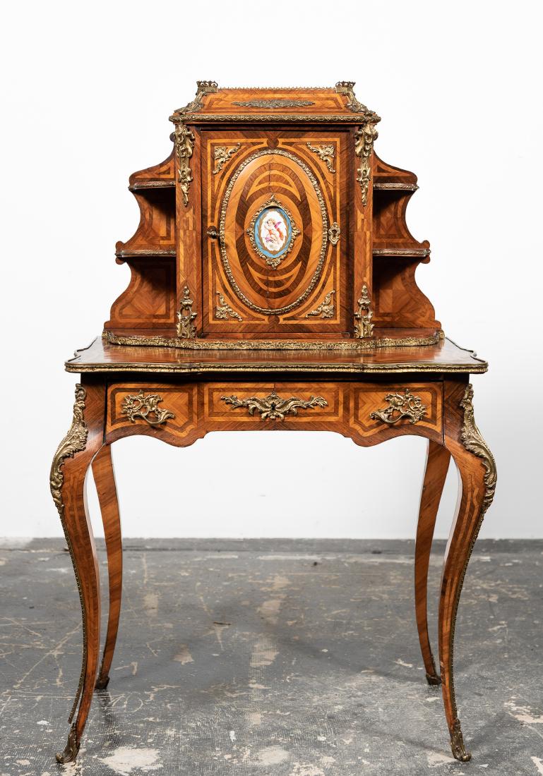 Louis XV Style Bonheur Du Jour Ladies Desk, 19th C (1 of 16)