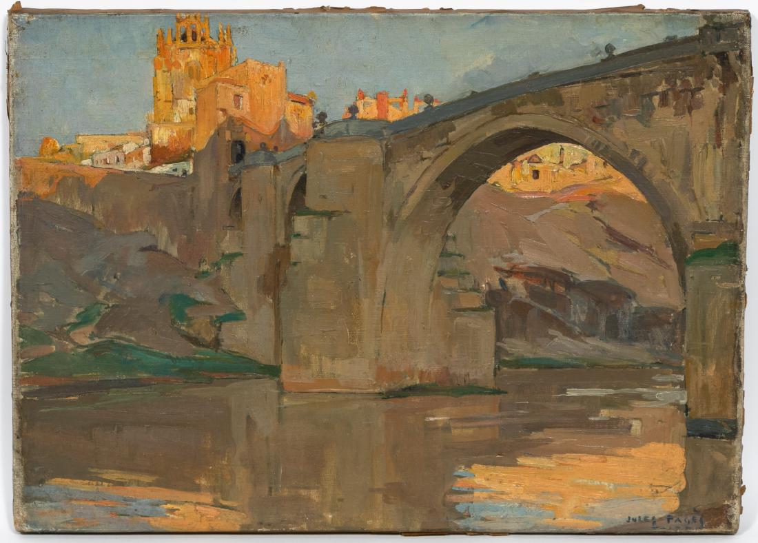Jules Pages, "Puente de San Martin", Signed Oil (1 of 10)