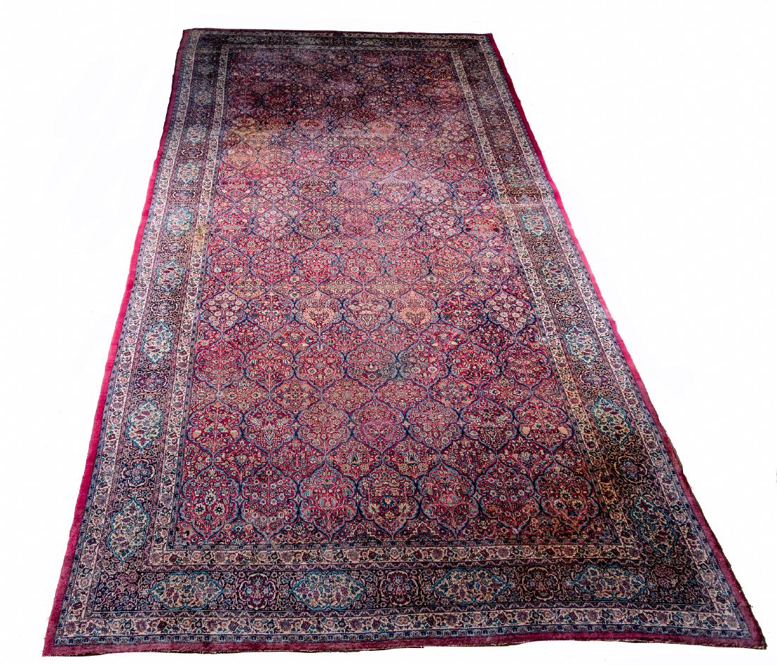 Hand Woven Kerman Rug or Carpet, 9' 11' x 19' 4" (1 of 5)