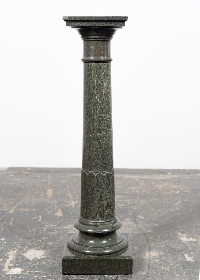 Single Green Marble Column Form Pedestal (1 of 8)