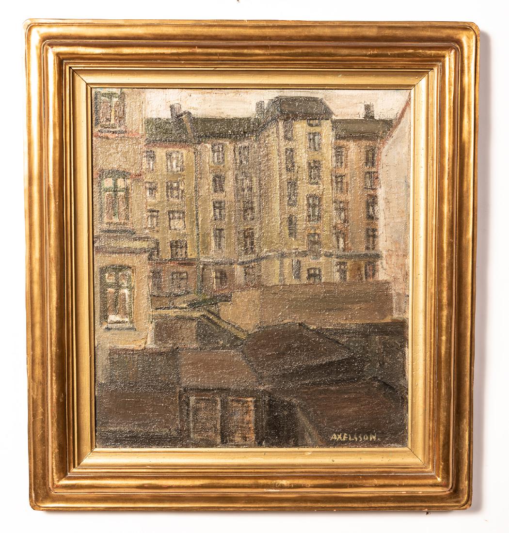 Axel Axelsson Cityscape Oil on Canvas (1 of 4)
