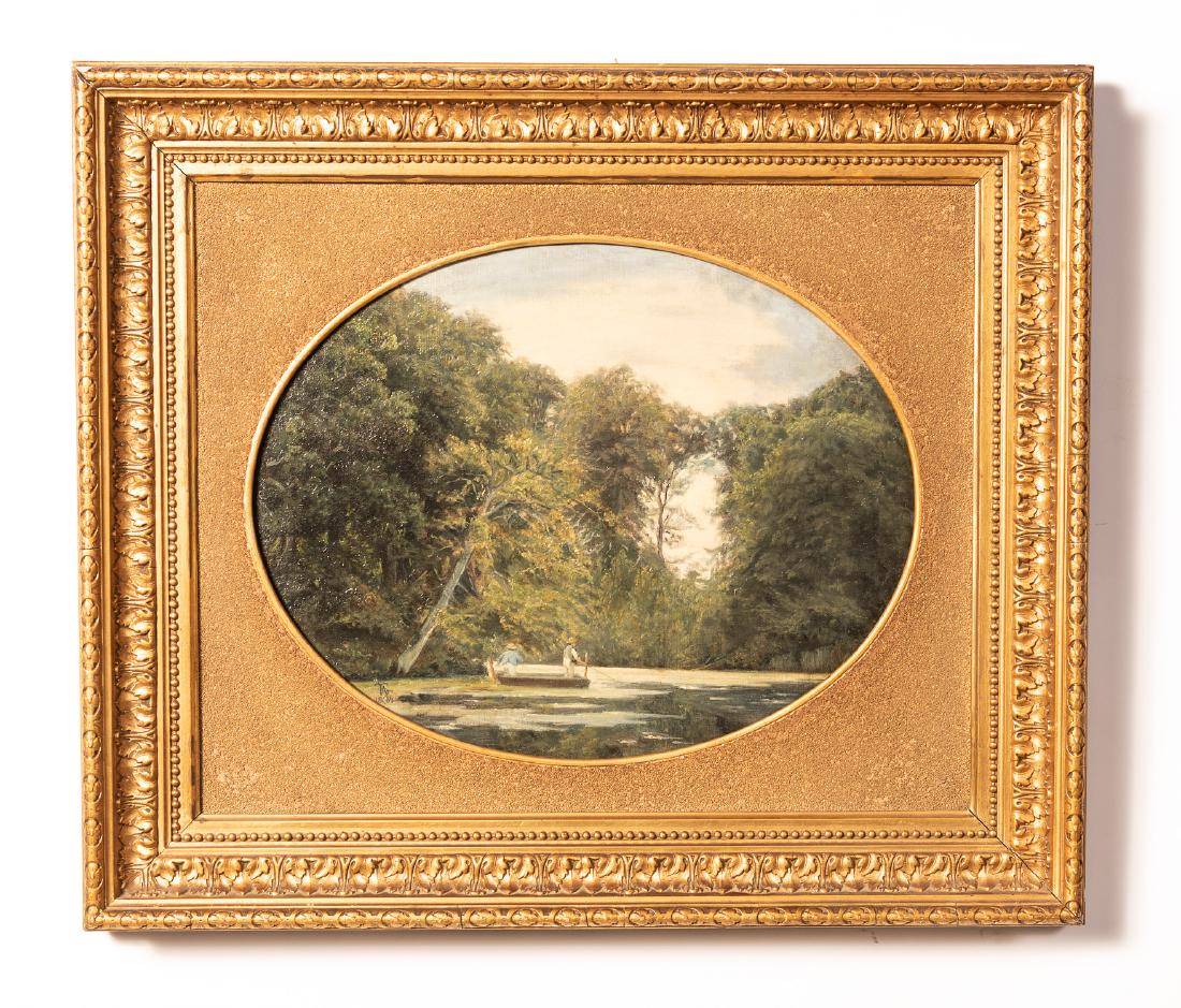 Axel Henrichsen "Two Men Fishing" Oil on Canvas (1 of 5)