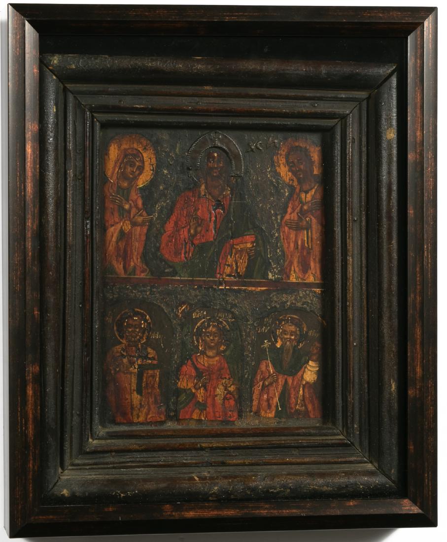 19th C. Russian Icon, Christ with Mary and Saints (1 of 11)