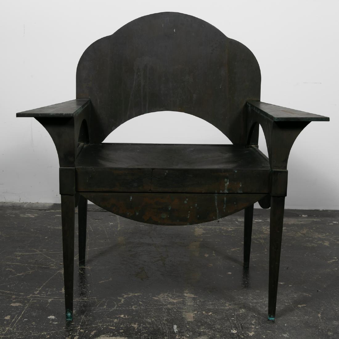 Kelly Gale Amen Solid Bronze Curved Back Chair (1 of 6)