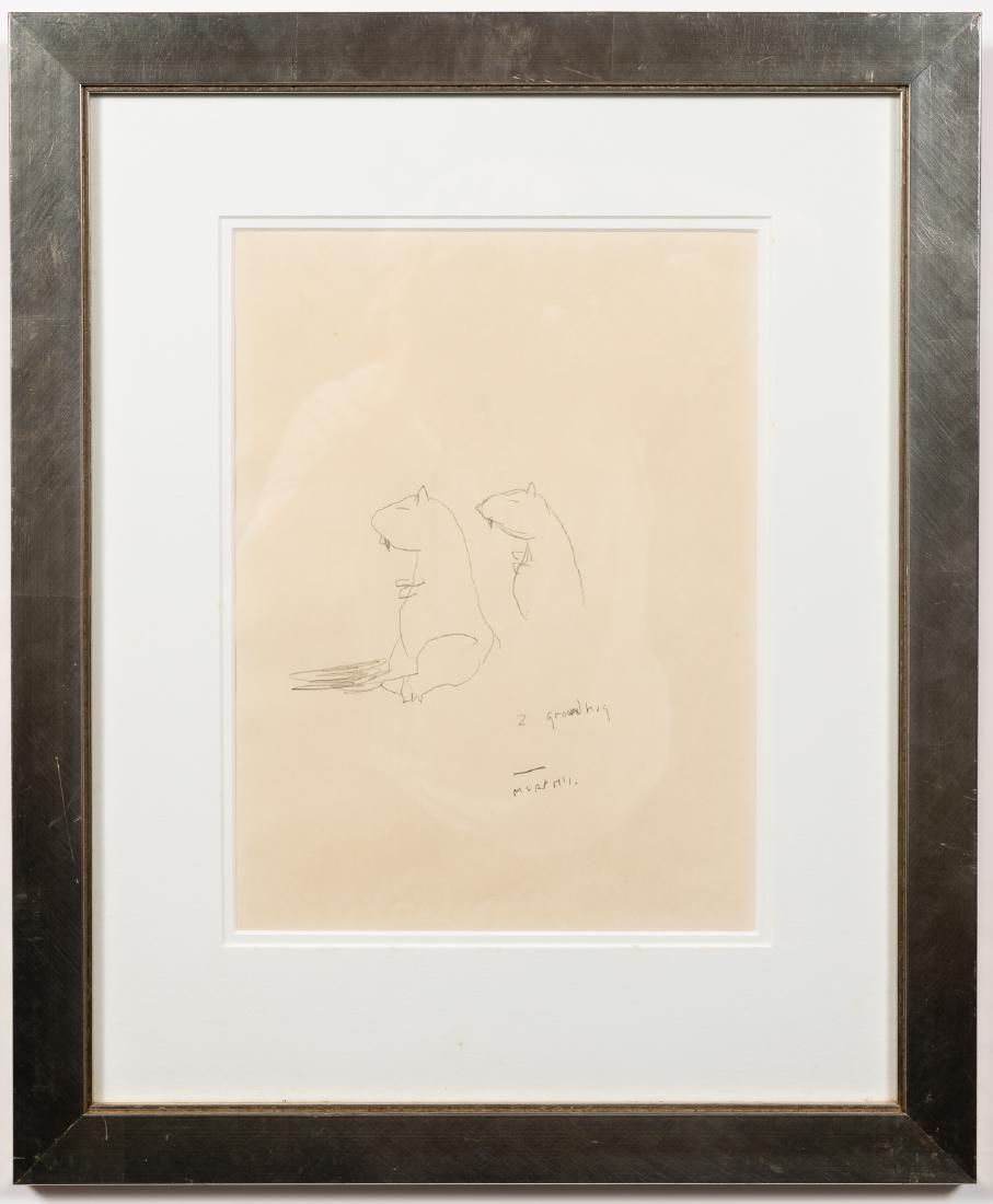 Todd Murphy Signed Graphite Sketch, 2 Groundhogs (1 of 5)
