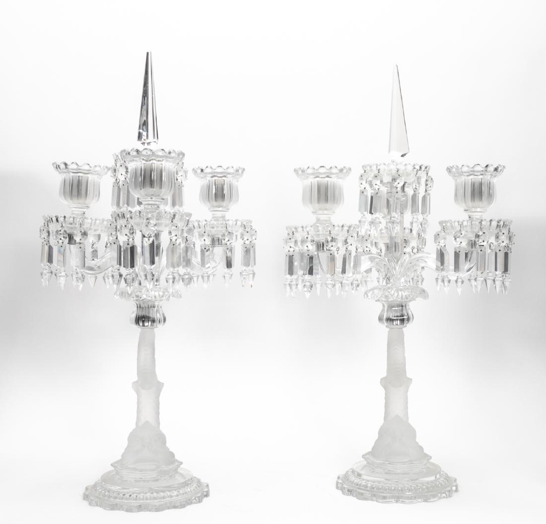 Pair, Baccarat "Dauphin" Crystal Candelabrum (1 of 14)