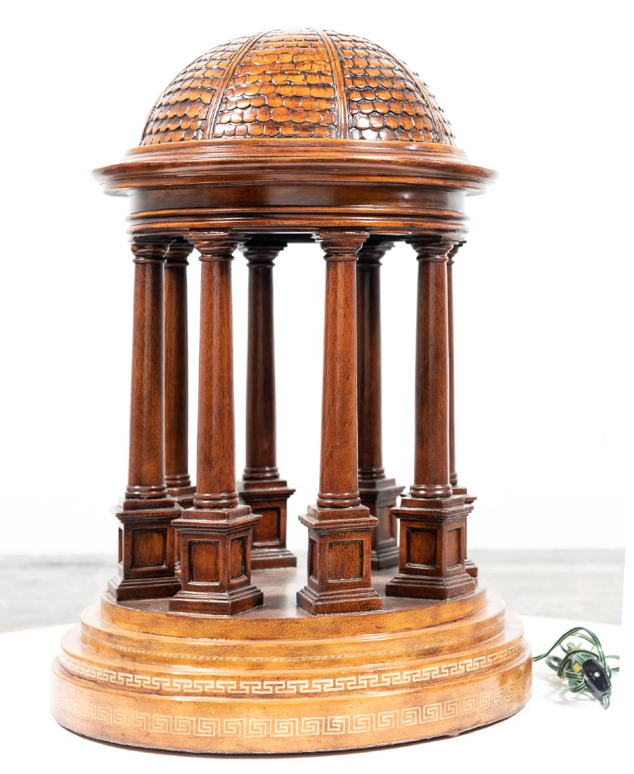 Maitland Smith Dome Gazebo Table Lamp w/ Leather (1 of 7)