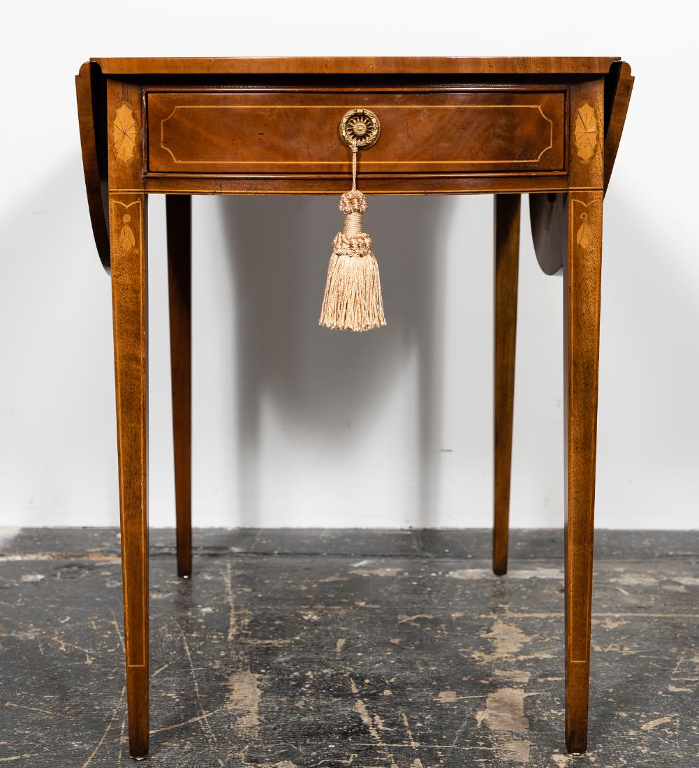 Baker Sheraton Style Inlaid Pembroke Table (1 of 10)