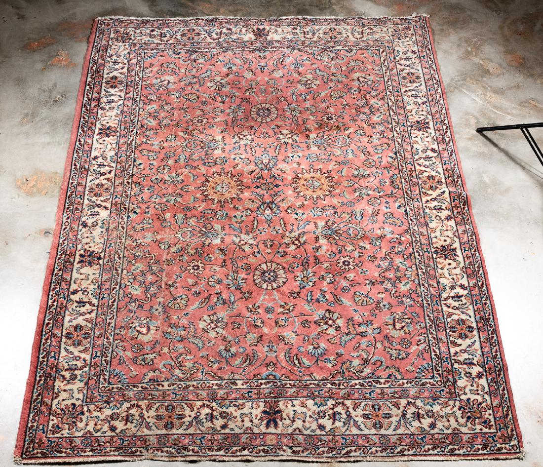 Hand Woven Kerman Rug or Carpet, 7' 5" x 9' 9" (1 of 3)