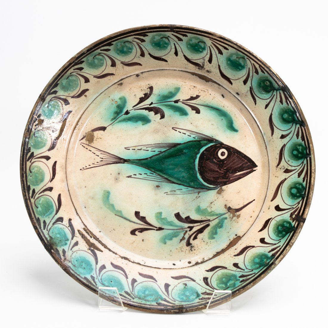 Continental Faience Fish Motif Charger, 19th Cent. (1 of 5)