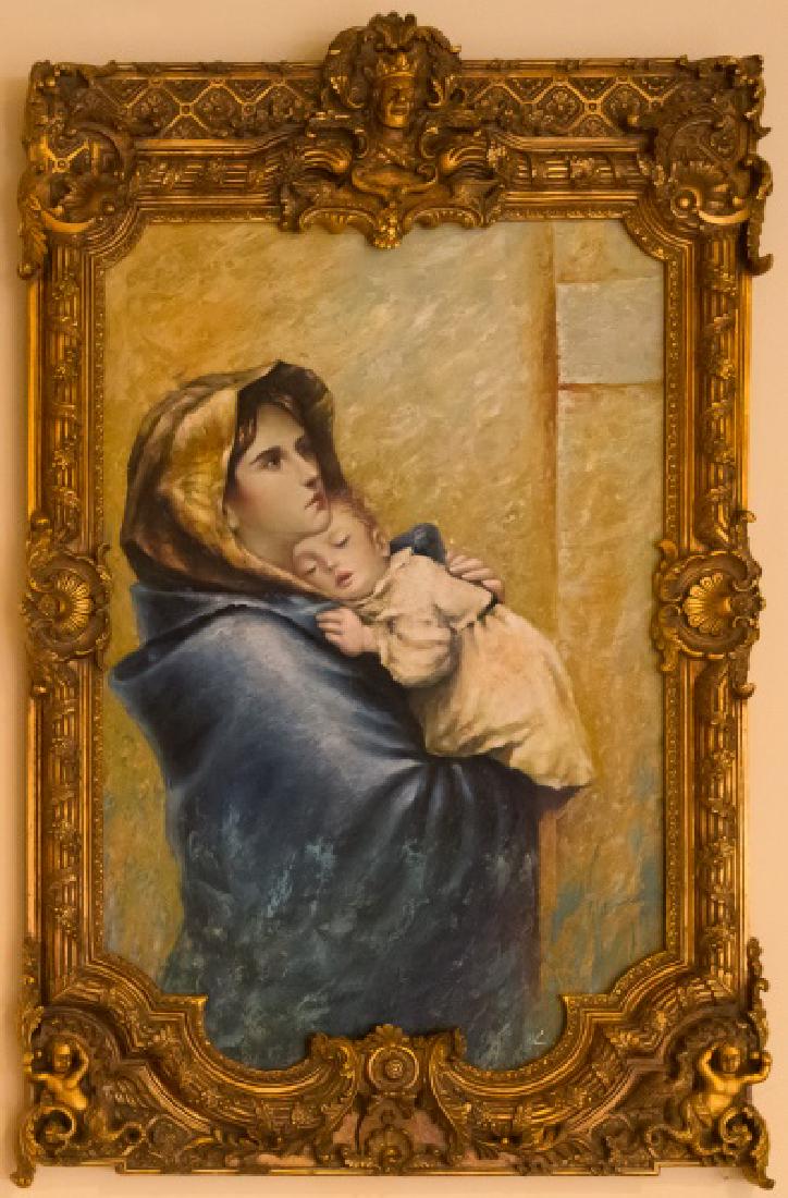 Framed Oil Canvas "Madonna of the Streets" (1 of 3)