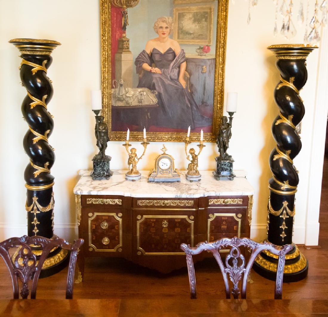 Pair, Monumental Italian Ebonized & Parcel Gilt Co (1 of 3)