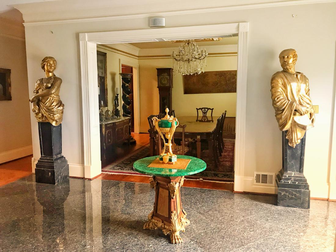 Pair Substantial Busts on Marble Pedestals (1 of 6)