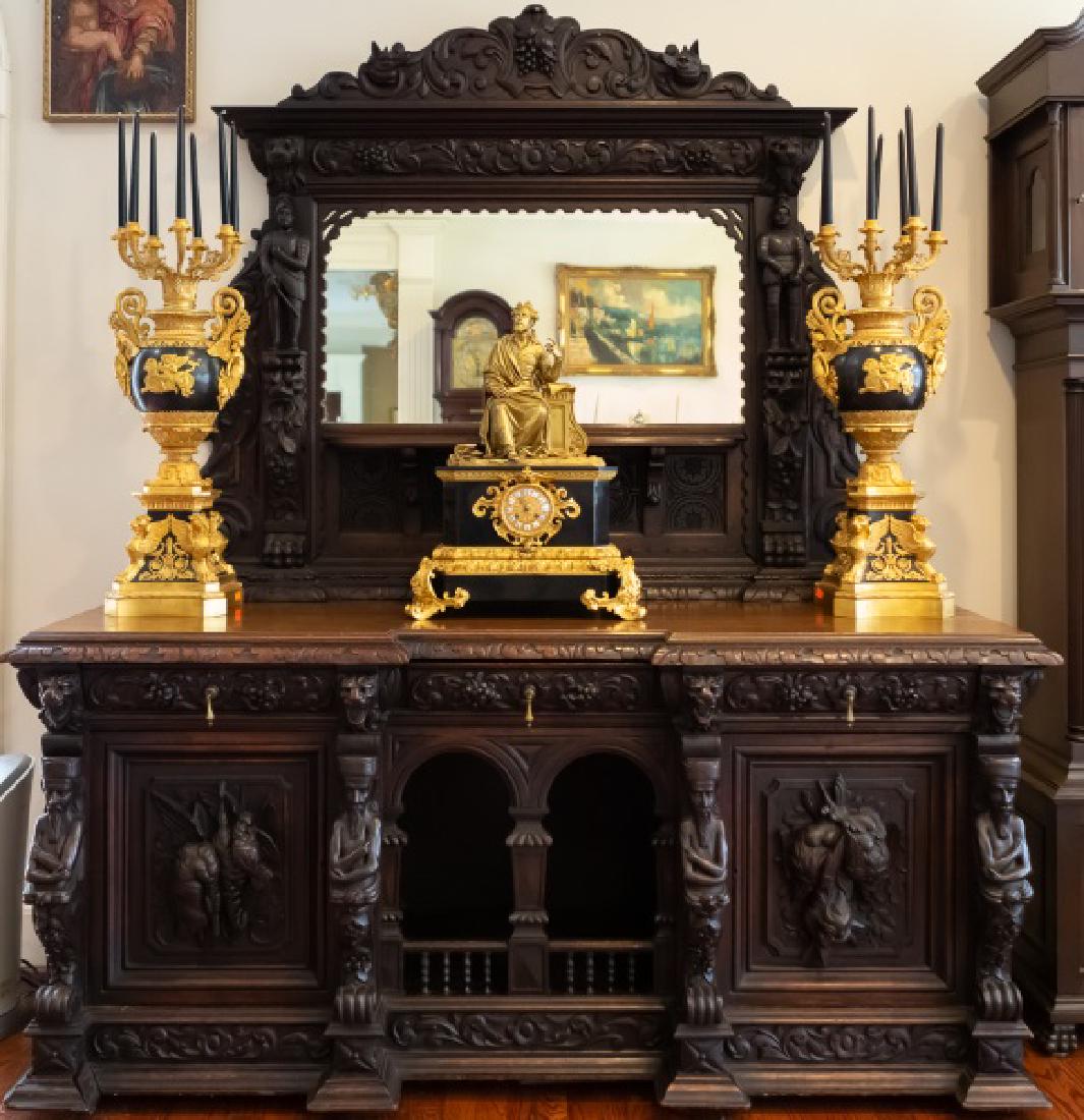 Henri II Style Oak Sideboard Server (1 of 5)