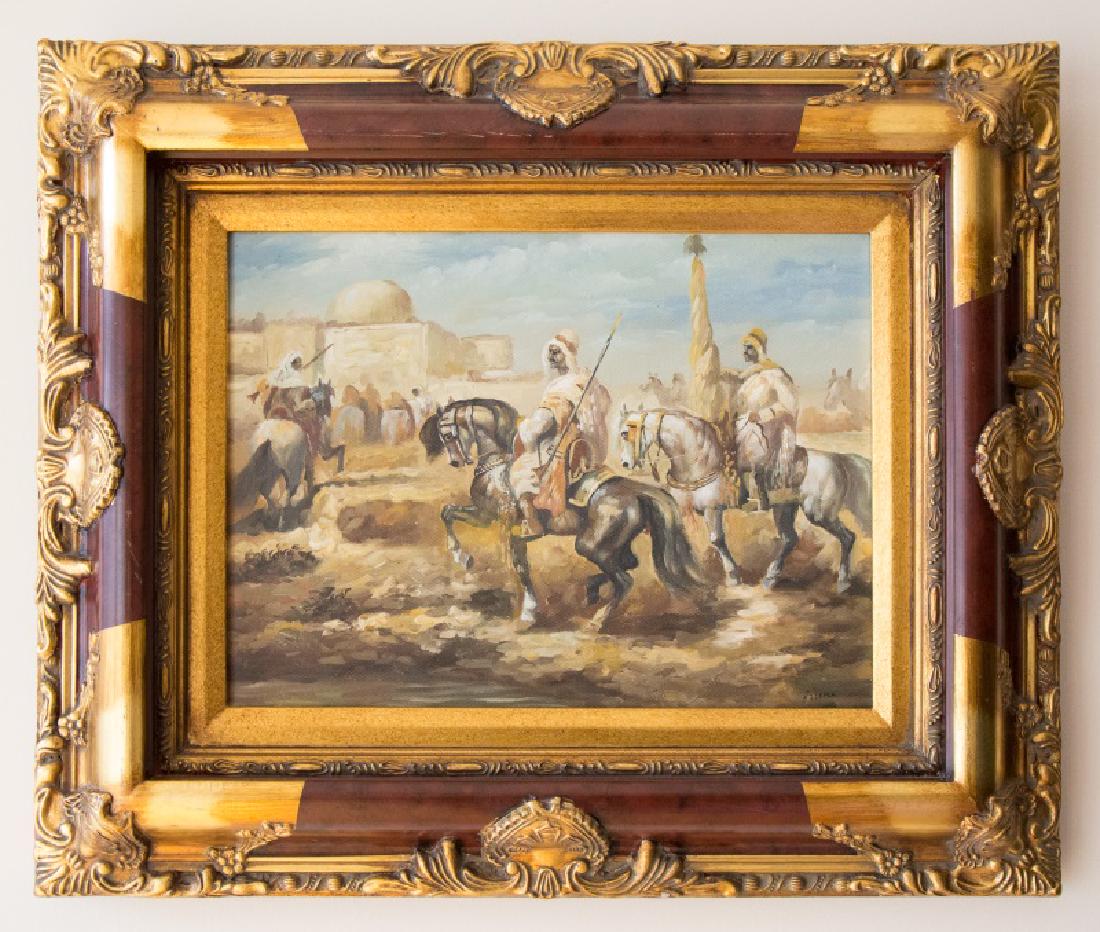 Pair or Orientalist Paintings O/C (1 of 6)