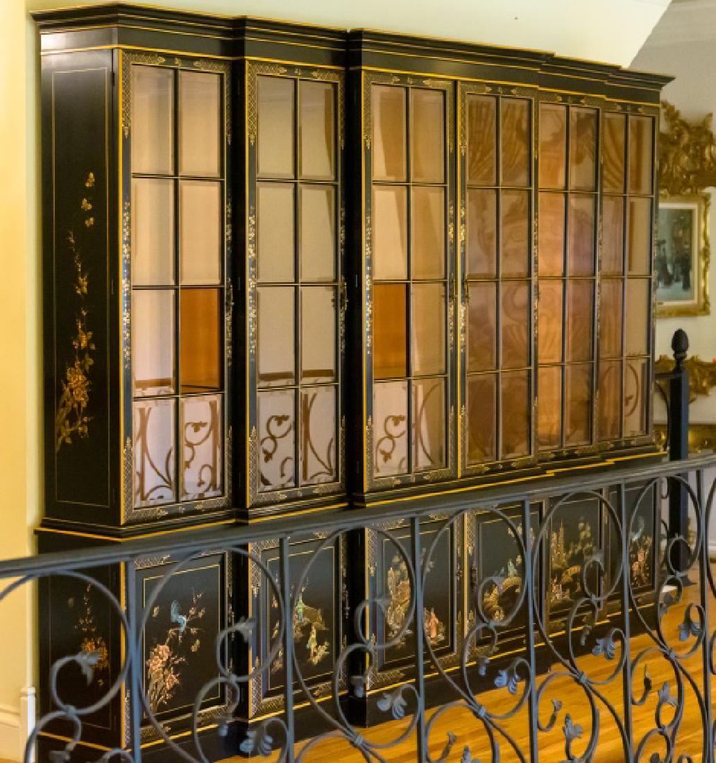 Chinoiserie Style Breakfront China Cabinet (1 of 4)