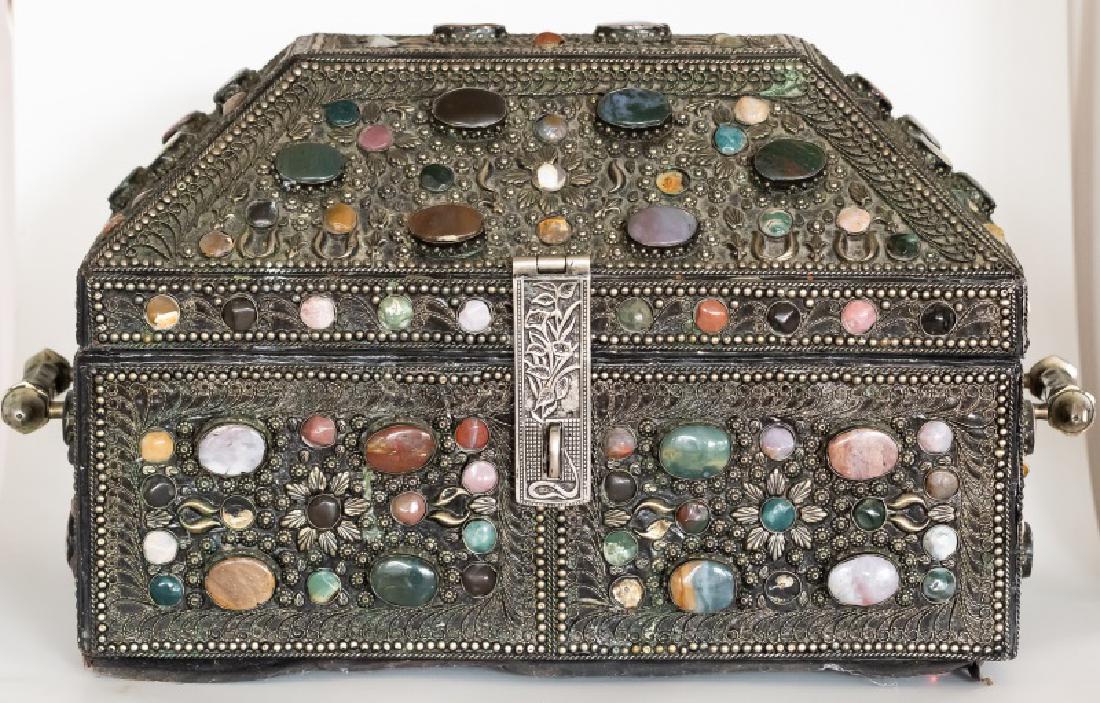 Large Agate & Semi Precious Stone Box (1 of 4)