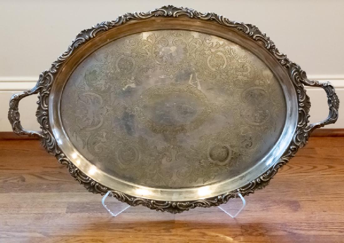 Large Silver plated Handled Tray (1 of 3)