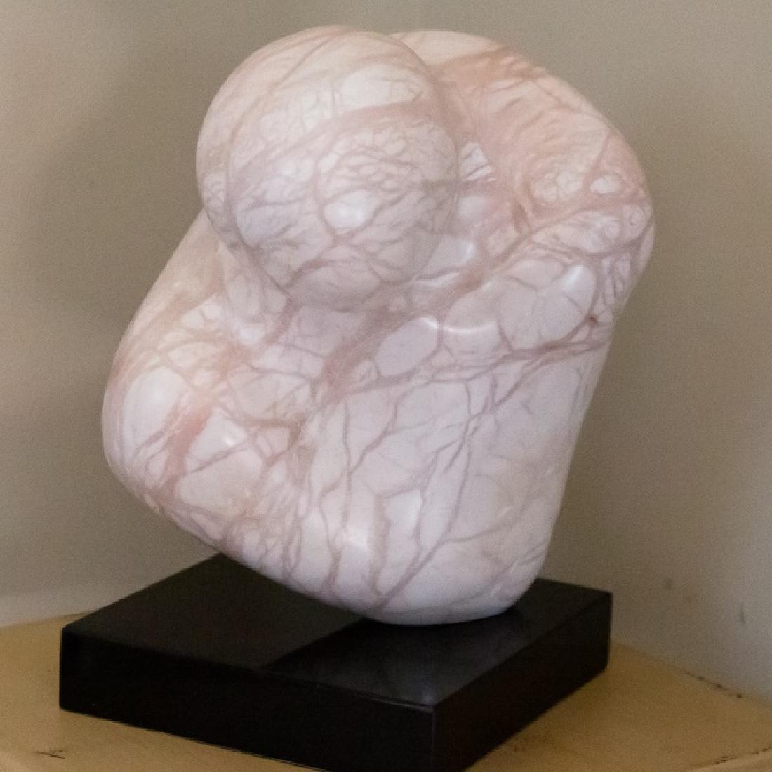 Modernist Pink Stone Abstract Sculpture (1 of 3)