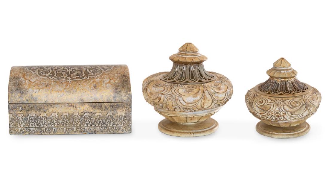 Set, Three Matching Decorative Composite Boxes (1 of 4)