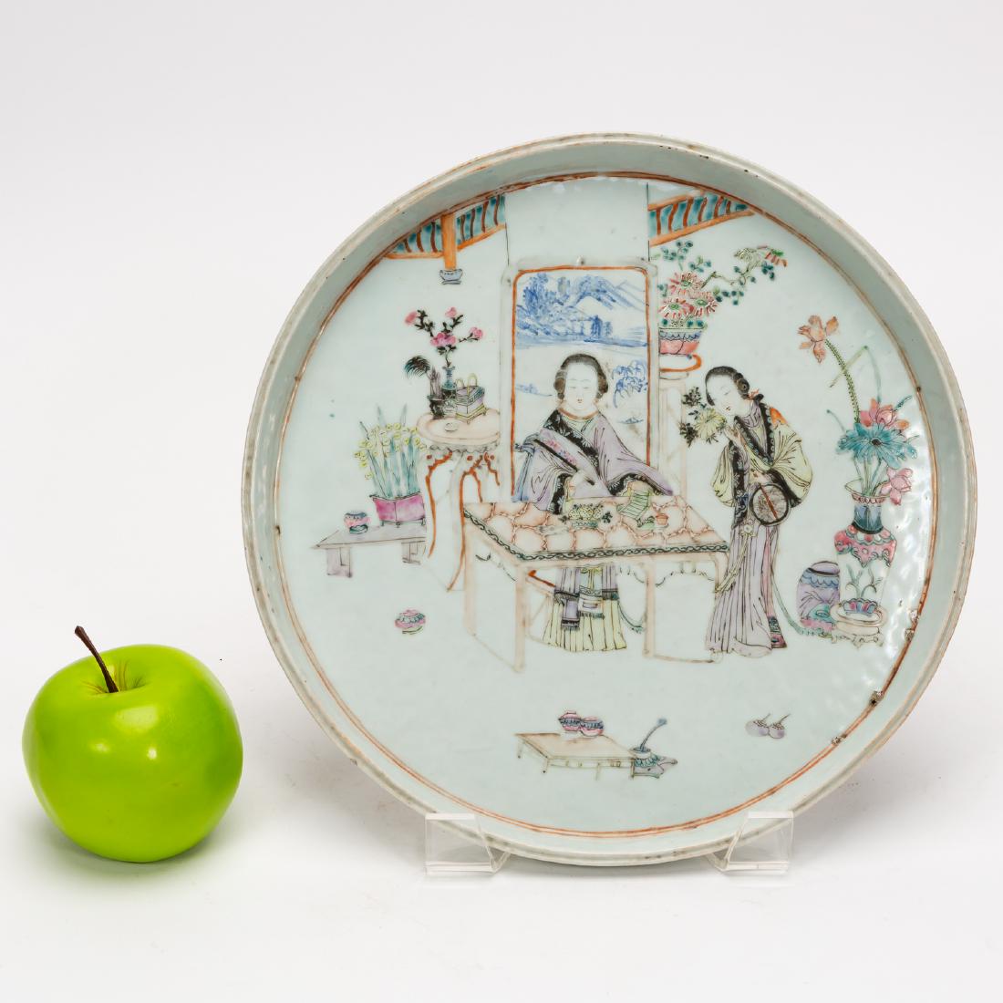 19th C. Chinese Porcelain Famille Rose Tea Tray (1 of 5)