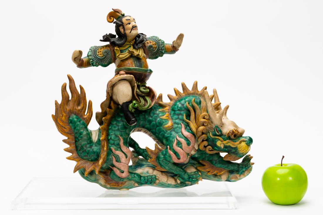 Chinese Glazed Figural Terracotta Roof Tile (1 of 6)