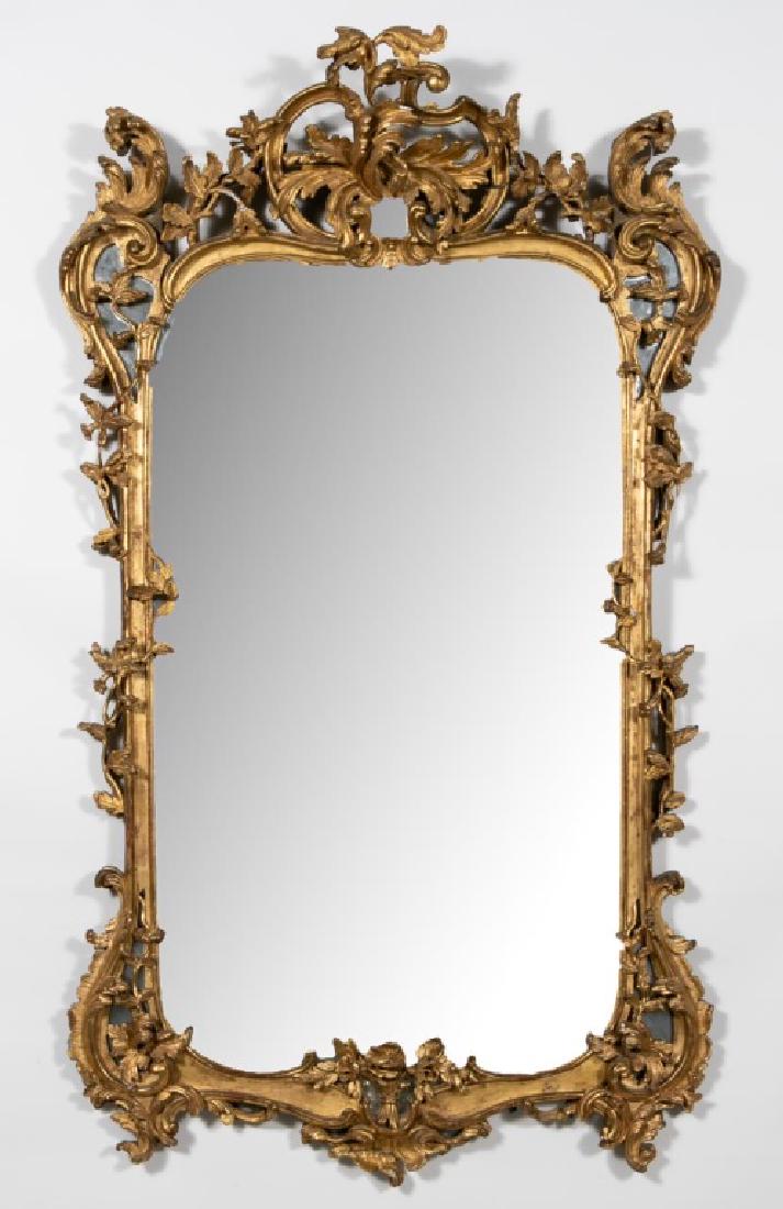 French Regence Style Large Giltwood Mirror (1 of 5)