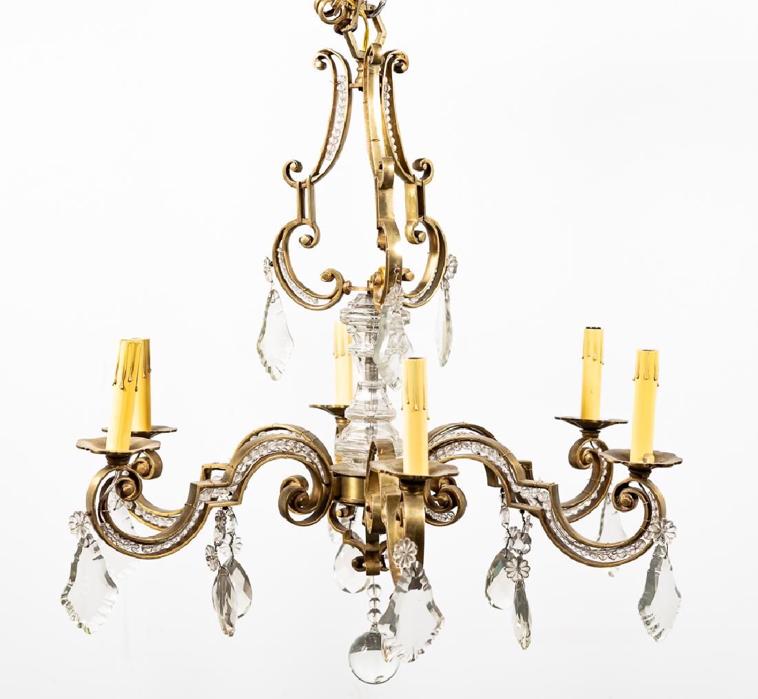 Italian Louis XV Style 6 Light Beaded Chandelier (1 of 3)