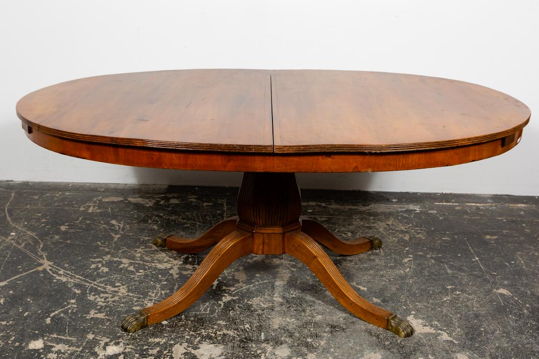 Continental Fluted Pedestal Dining Table, 19th C. (1 of 11)
