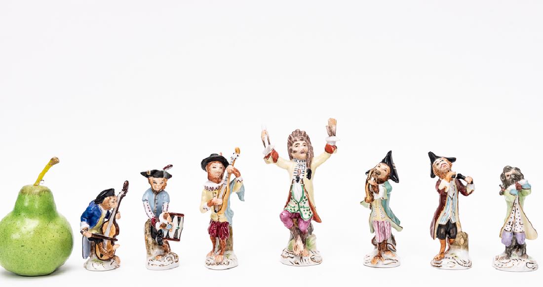 7 PC Continental Porcelain Monkey Band, 20th C. (1 of 5)