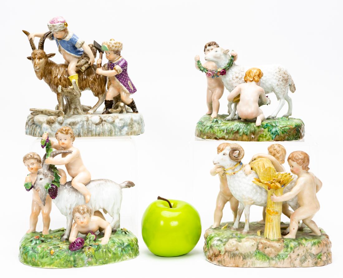 Four 19th C. Copenhagen Porcelain Figurines (1 of 11)