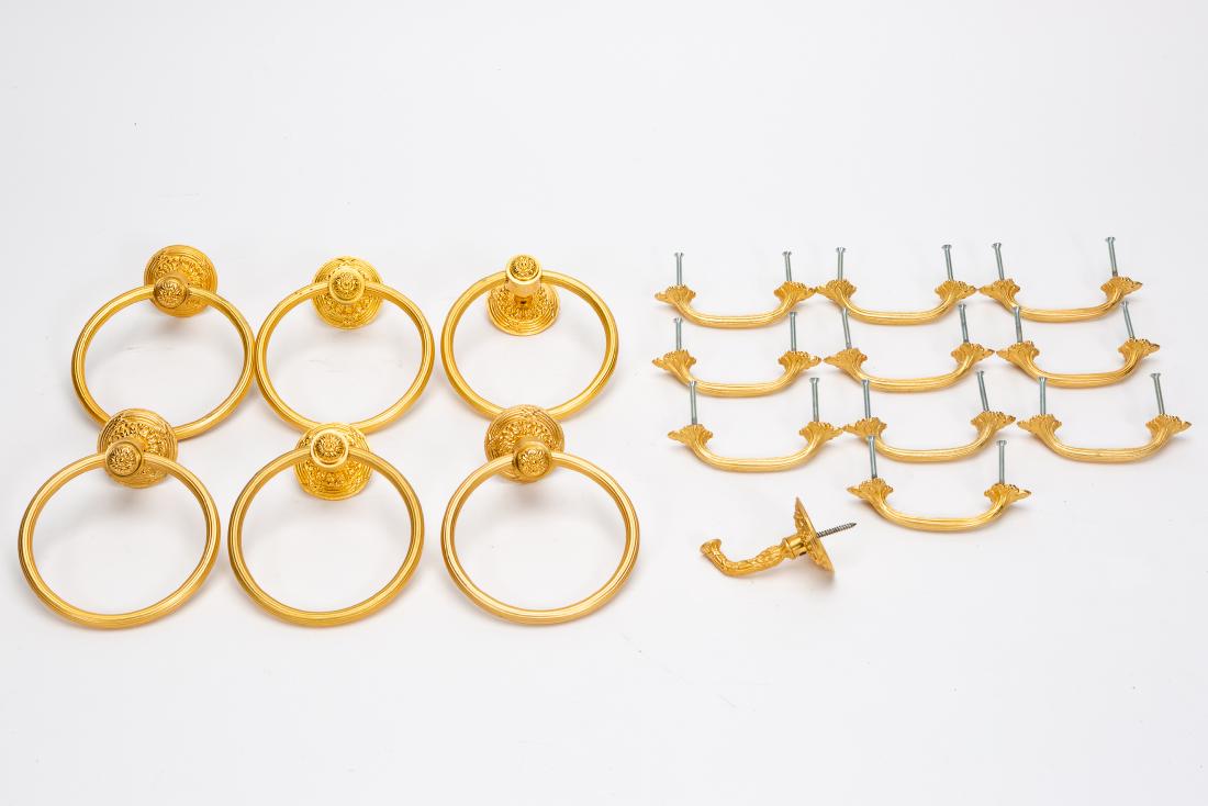 17 PC Sherle Wagner 22K Plate Hardware & Fixtures (1 of 5)