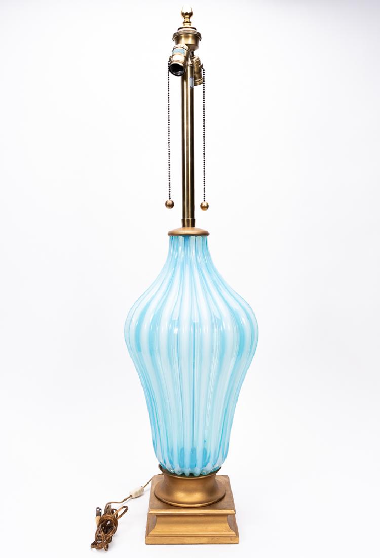Marbro Murano Aqua Art Glass Table Lamp (1 of 5)
