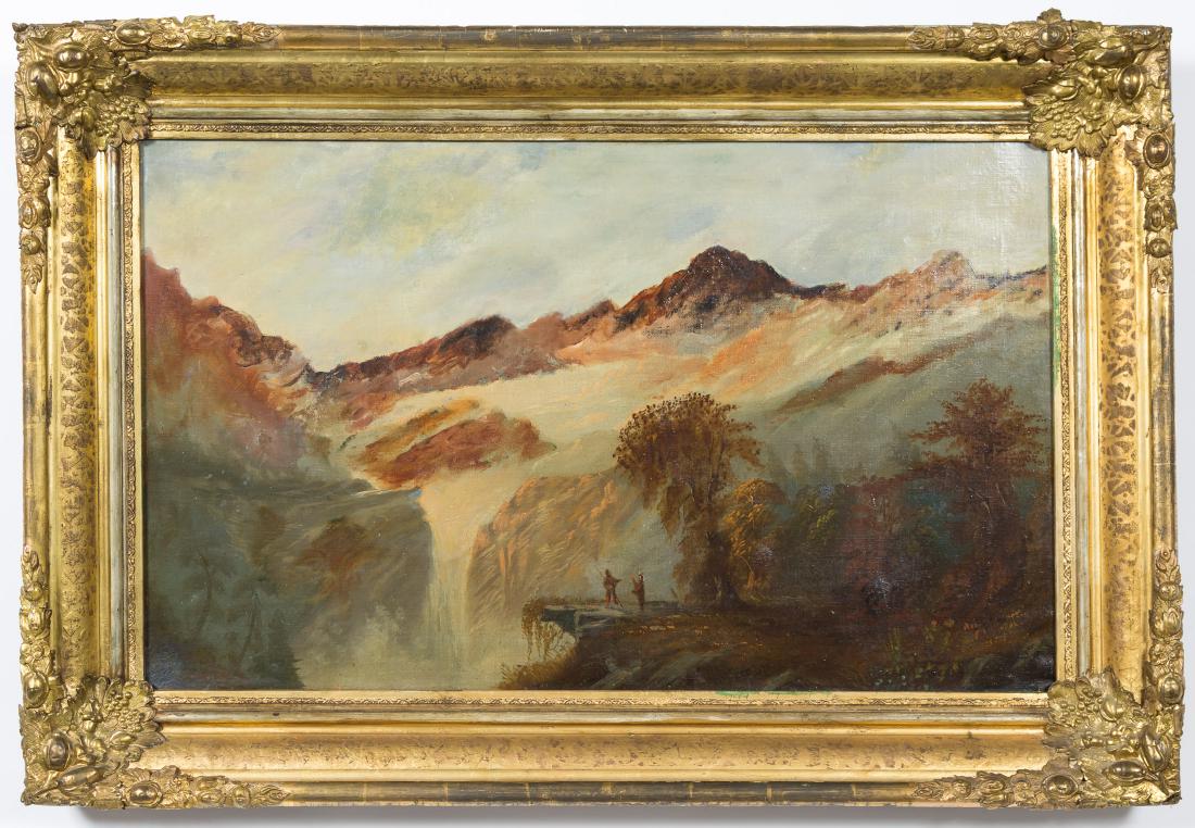 American School, Signed Oil on Canvas Landscape (1 of 4)