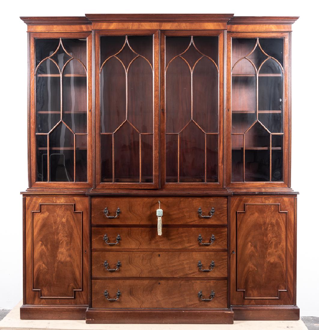 Kaplan "Beacon Hill" Large Mahogany Breakfront (1 of 8)