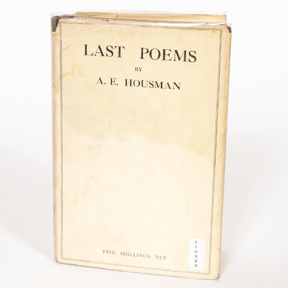 A. E. Housman "Last Poems", Signed by Author (1 of 13)