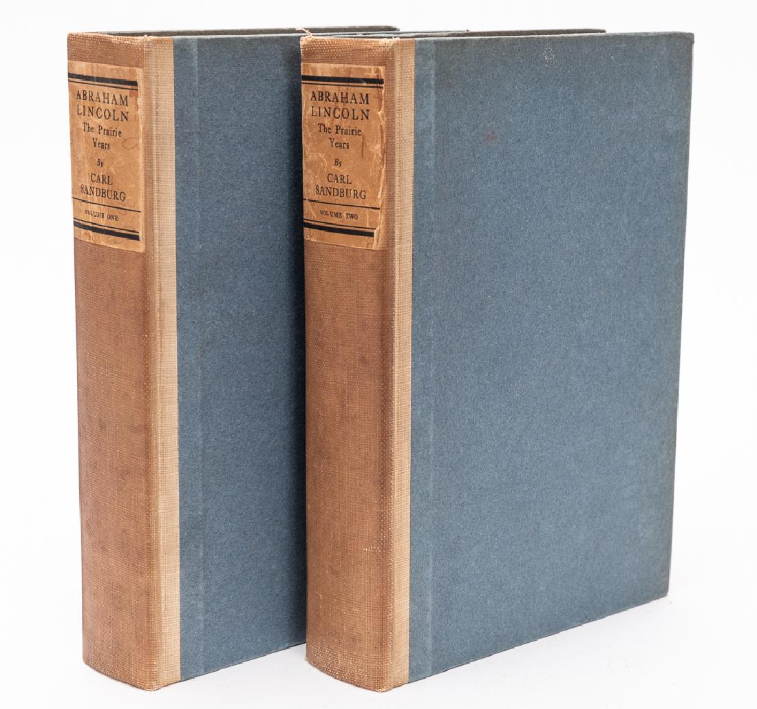 Signed Carl Sandburg "Lincoln; The Prarie Years" (1 of 6)