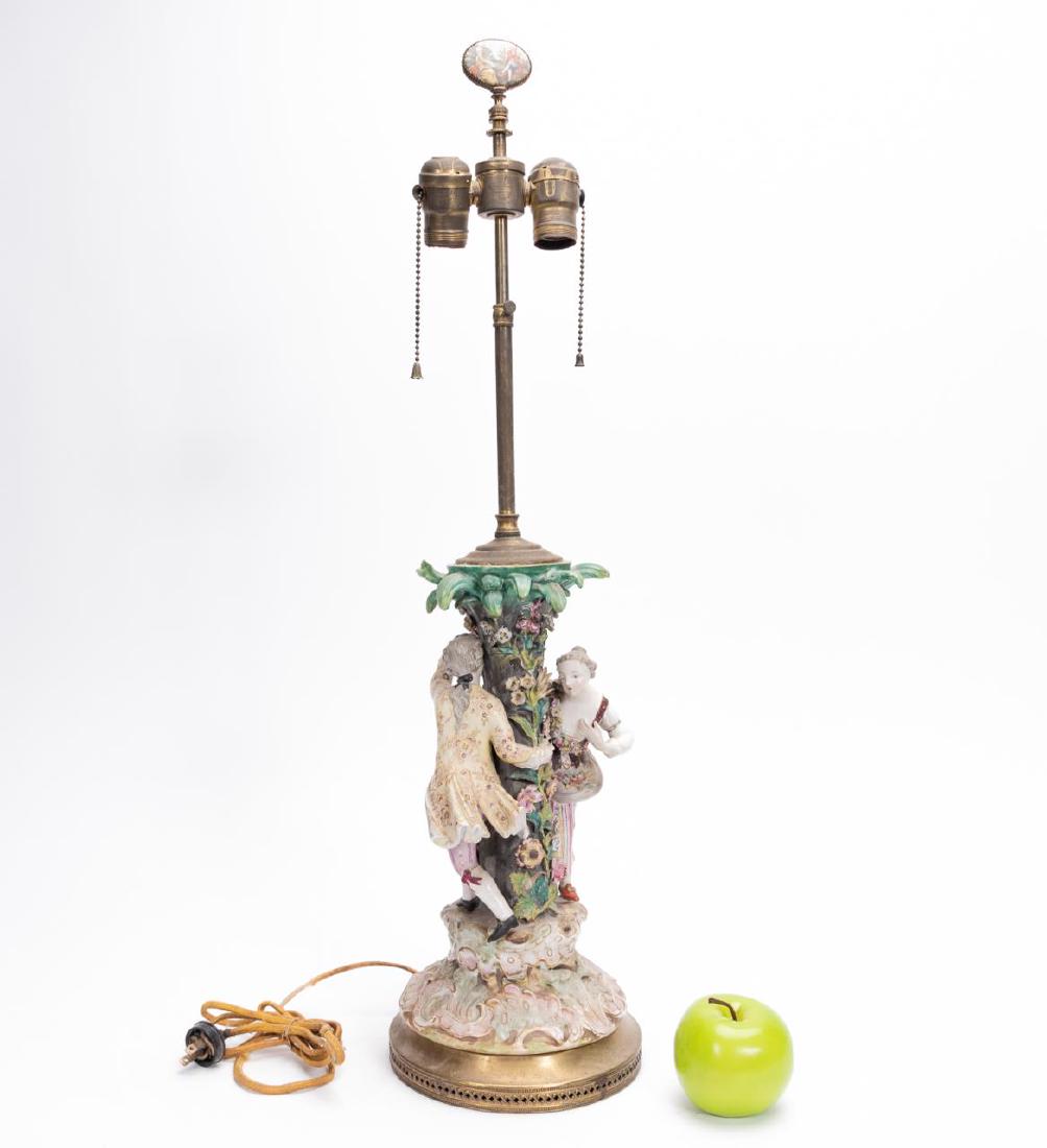Dresden Porcelain Figural Table Lamp (1 of 5)