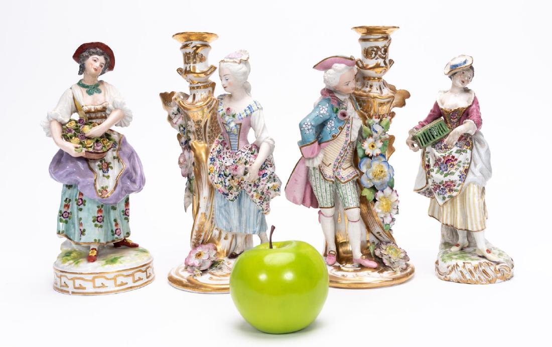 Group, Four Continental Porcelain Figures (1 of 6)