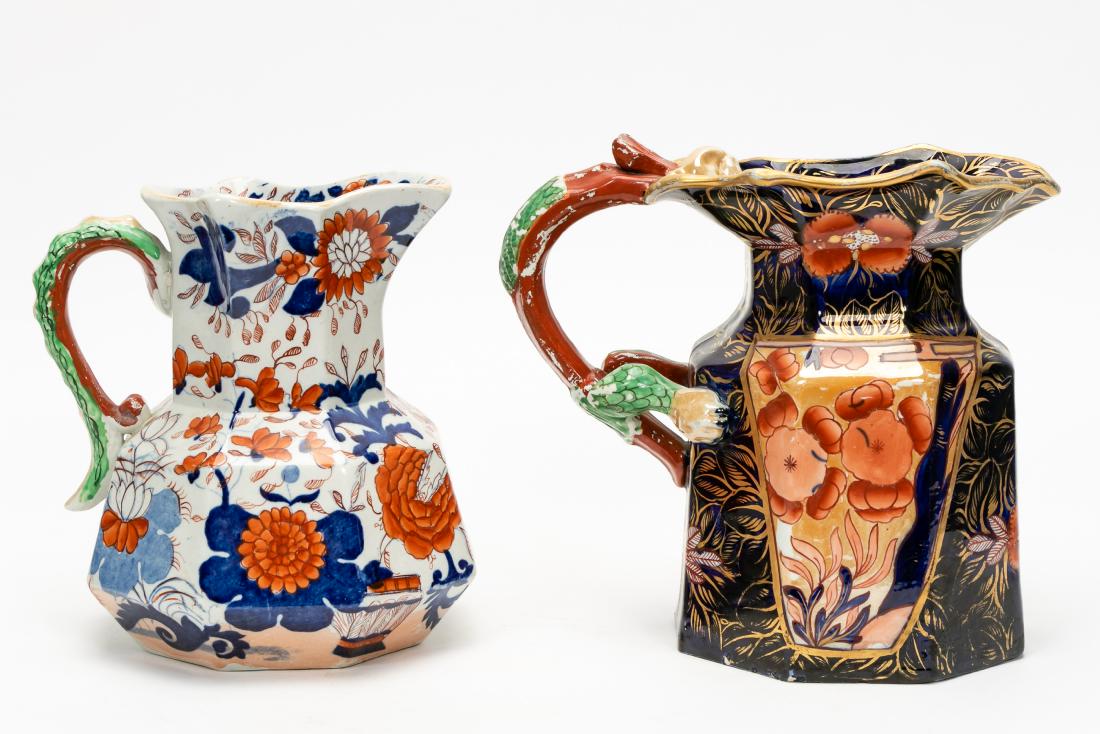 Two Staffordshire Imari Pattern Pitchers, Mason's (1 of 9)