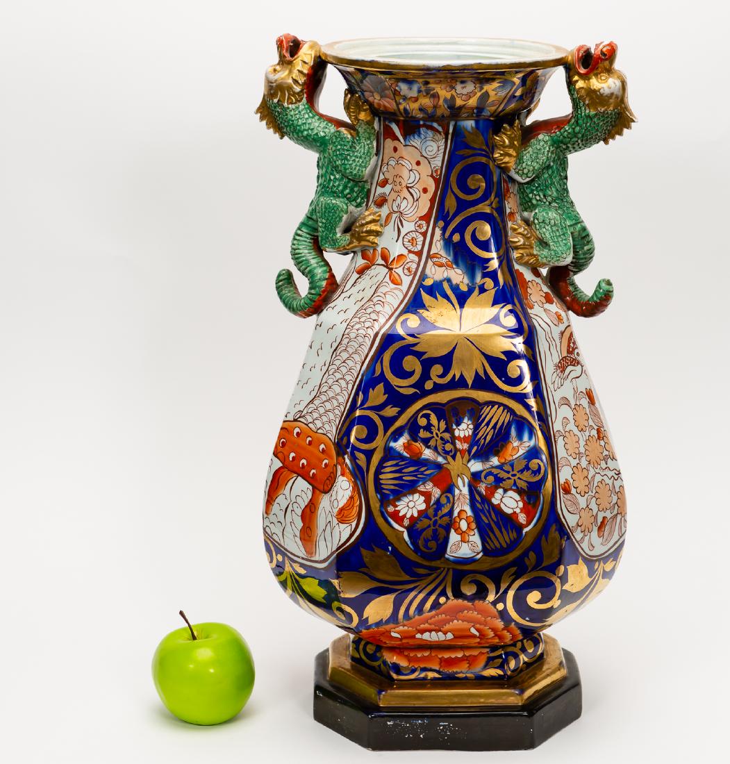 Mason's Ironstone Large Imari Dragon Handled Vase (1 of 10)