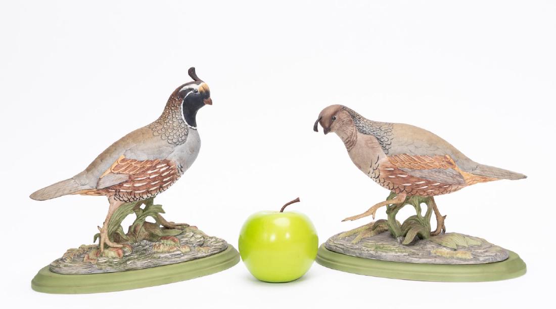 Pair, Boehm California Quail Porcelain Figurines (1 of 5)