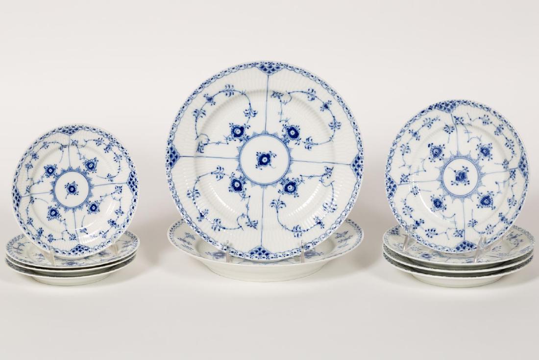 10 PCs, Royal Copenhagen "Blue Fluted" Dinnerware (1 of 6)