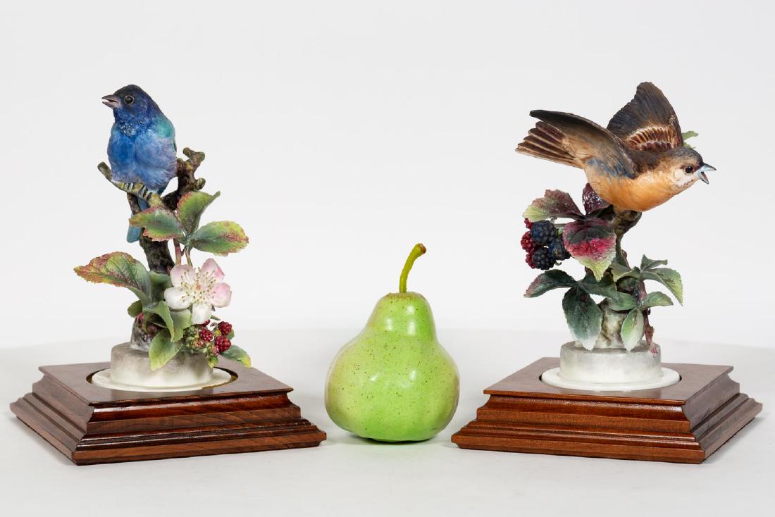 Pair, Doughty Indigo Bunting Figurines w/ Bases (1 of 4)