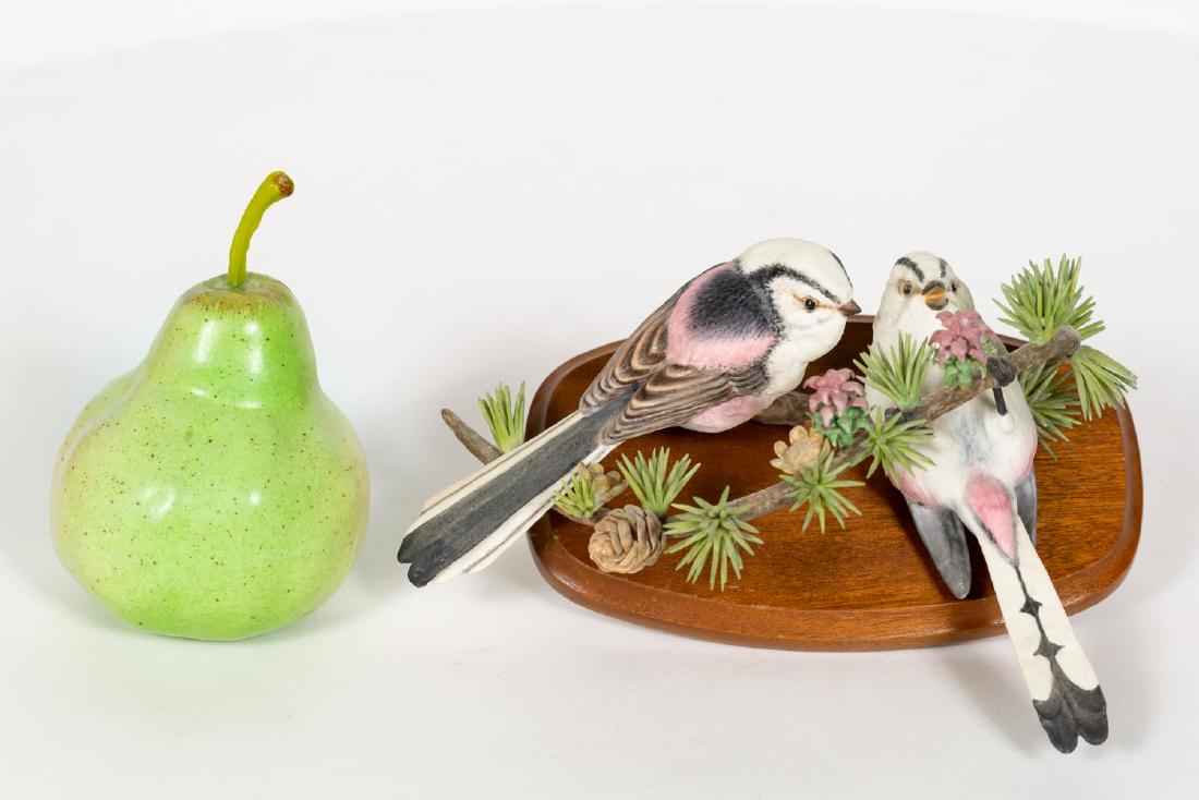 Doughty Long-tailed Tits on Wooden Stand (1 of 4)